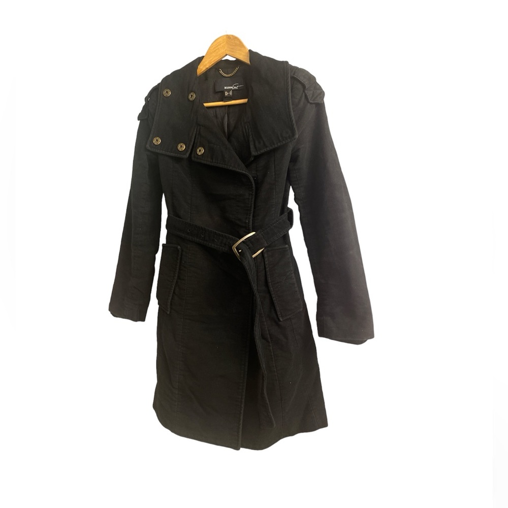 Mango Suit Black Jacket/Trench Coat